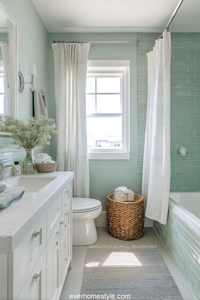 refreshing seafoam green bathroom coastal beach v