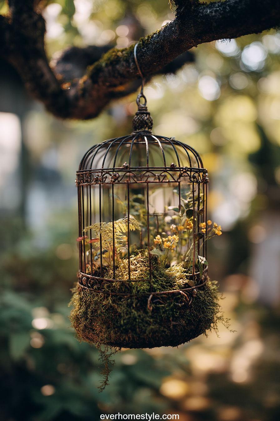 7. Birdcage Garden Display