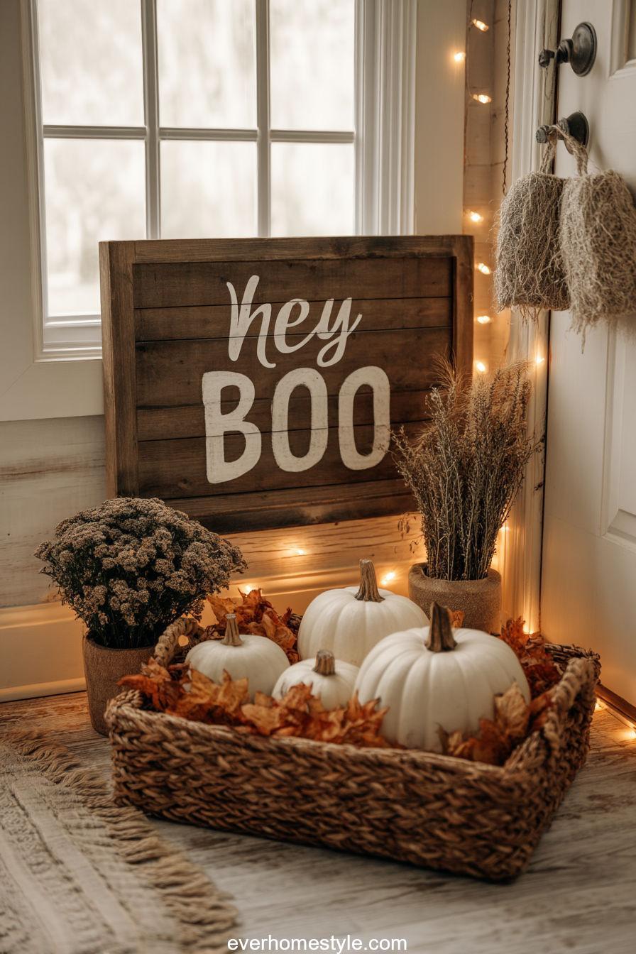 27. Rustic Autumn Welcome Sign