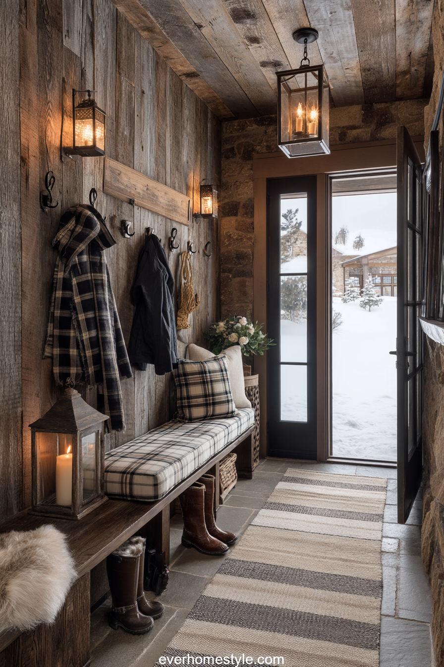 Flannel-Adorned Foyer