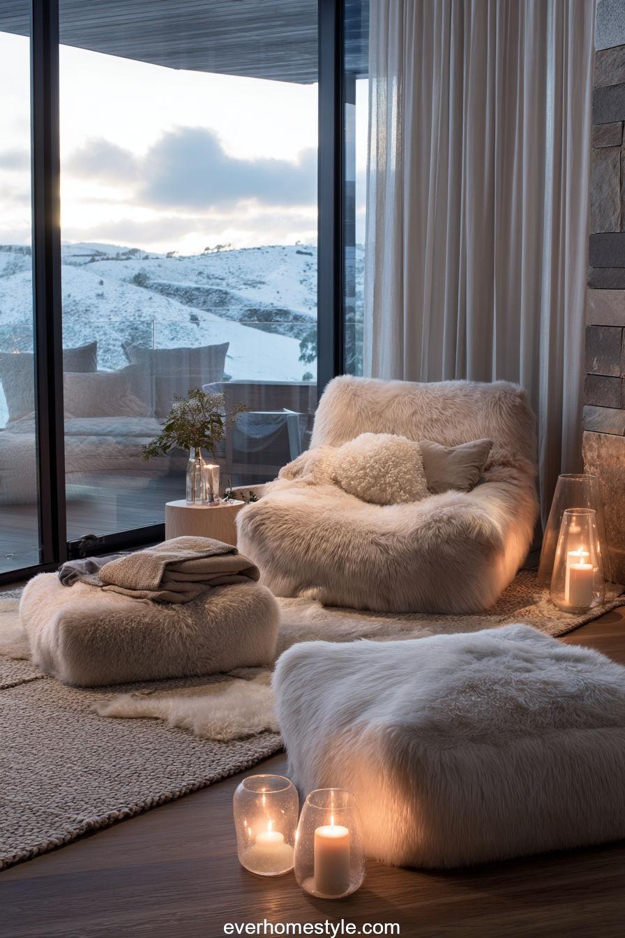 Faux Fur-Lined Lounge