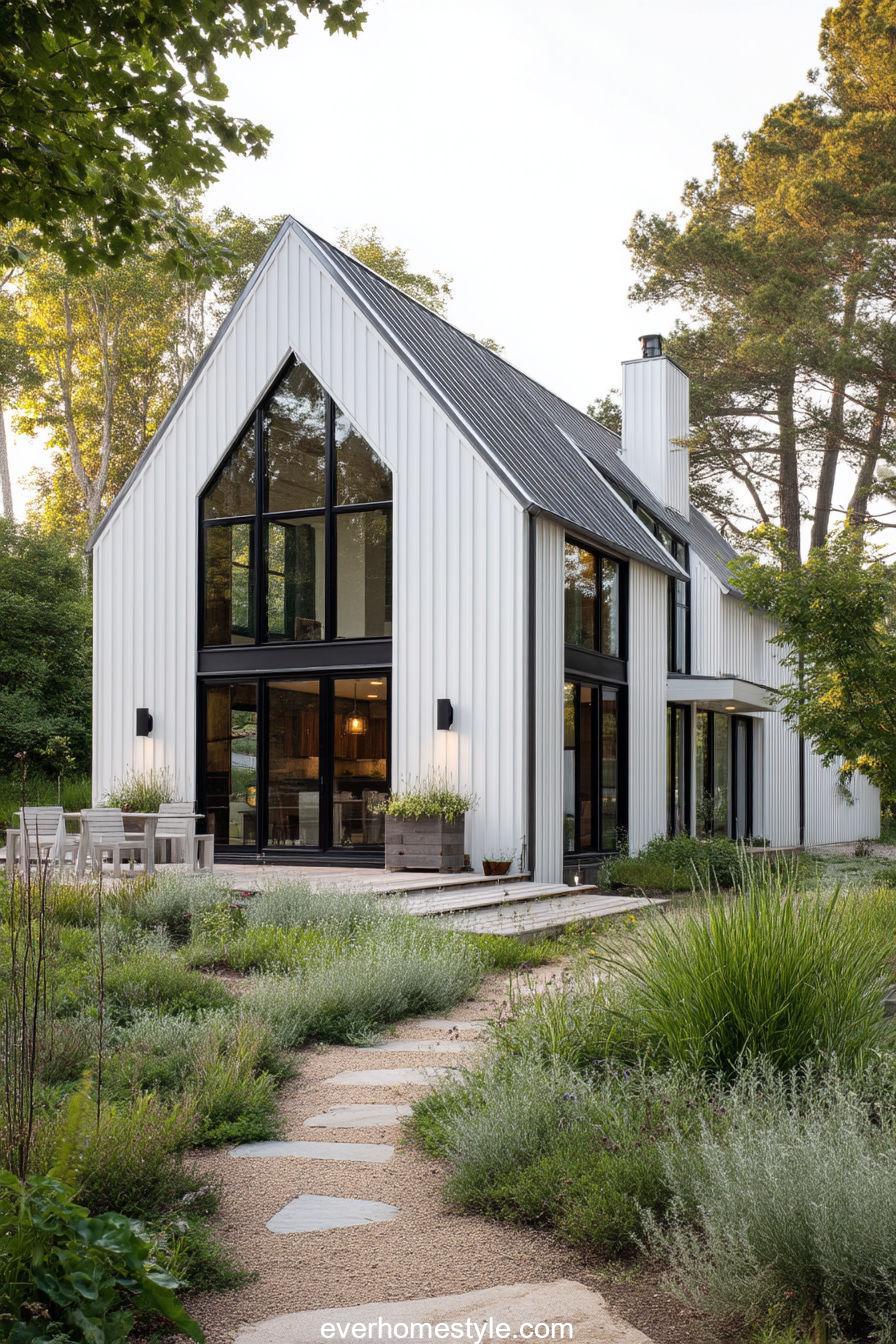 5. Clean White with Black Trim