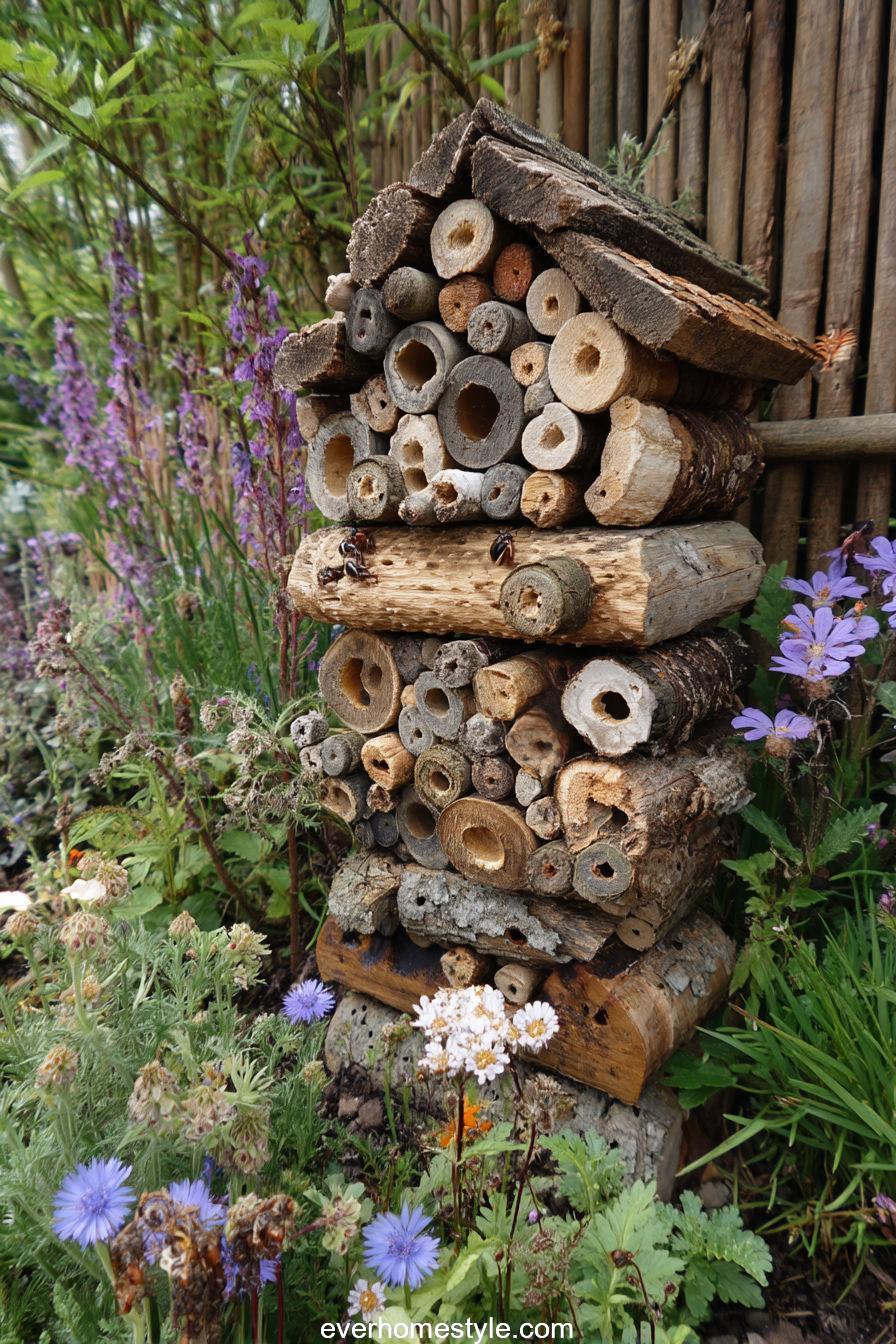 15. Log Insect Hotel Design