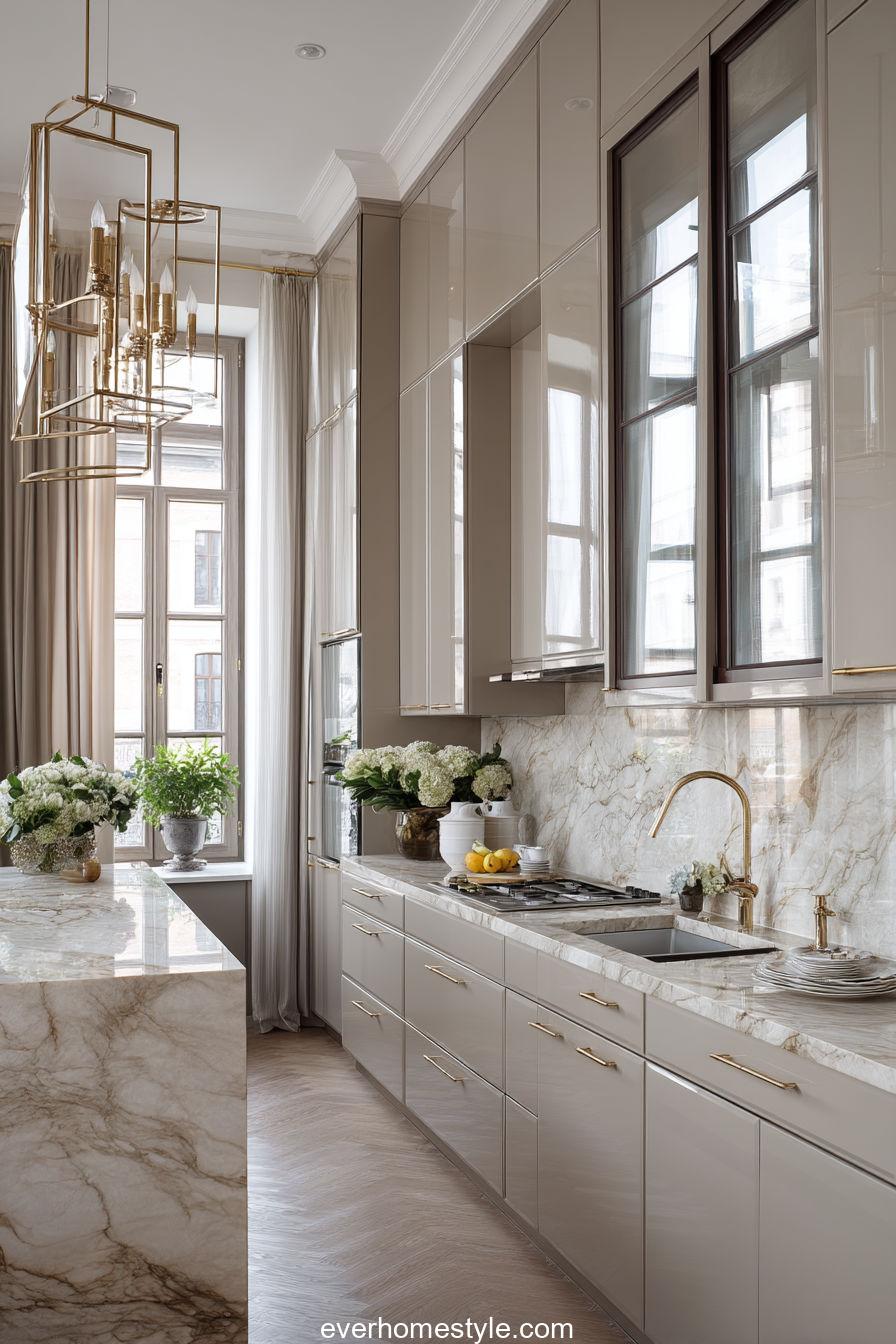 Porcelain Glow Kitchen