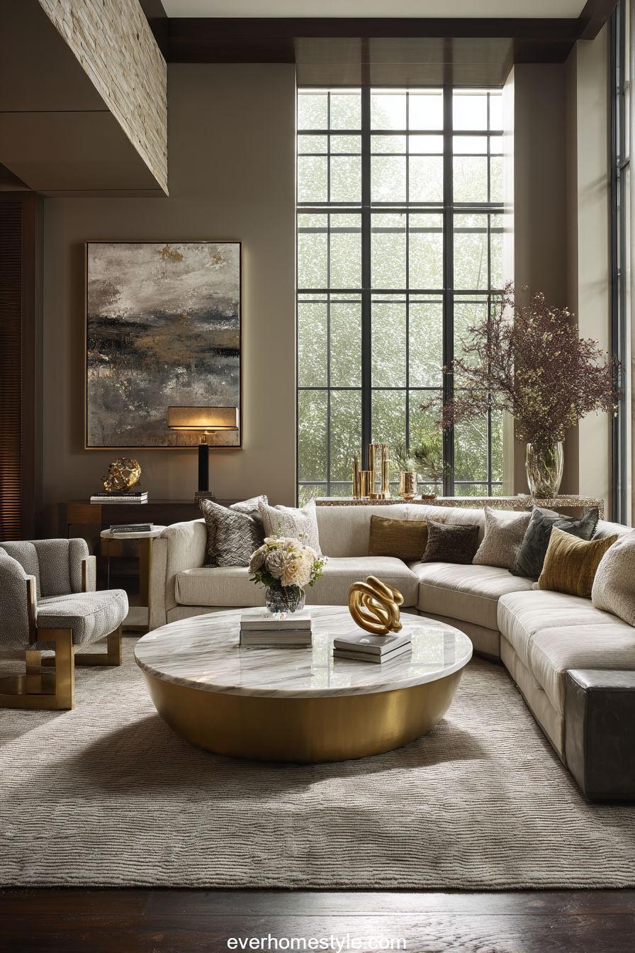 Earth Tone Living Room Idea 6