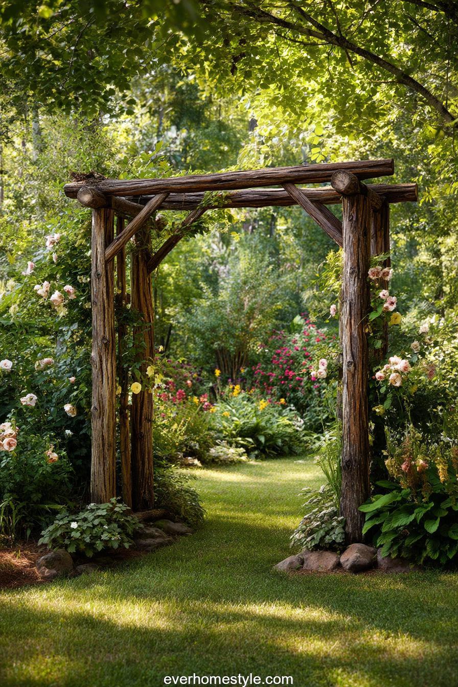 1. Log Arbor Garden Entrance