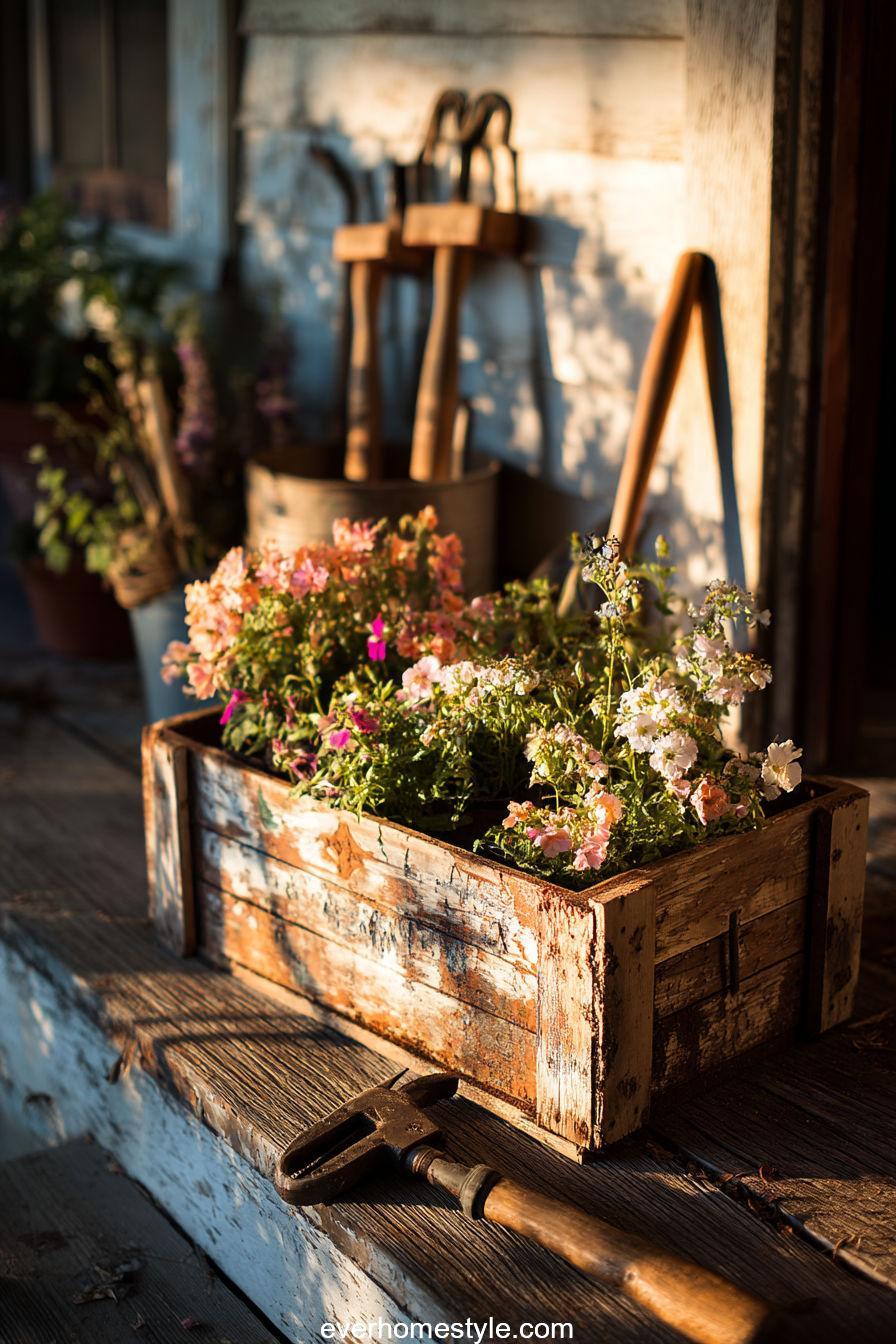 4. Rustic Wooden Crate Charm