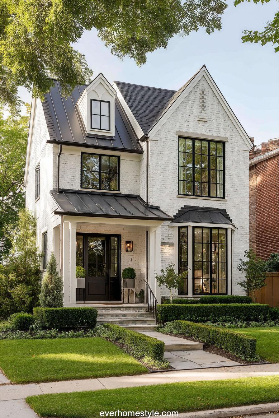 11. White Brick Farmhouse