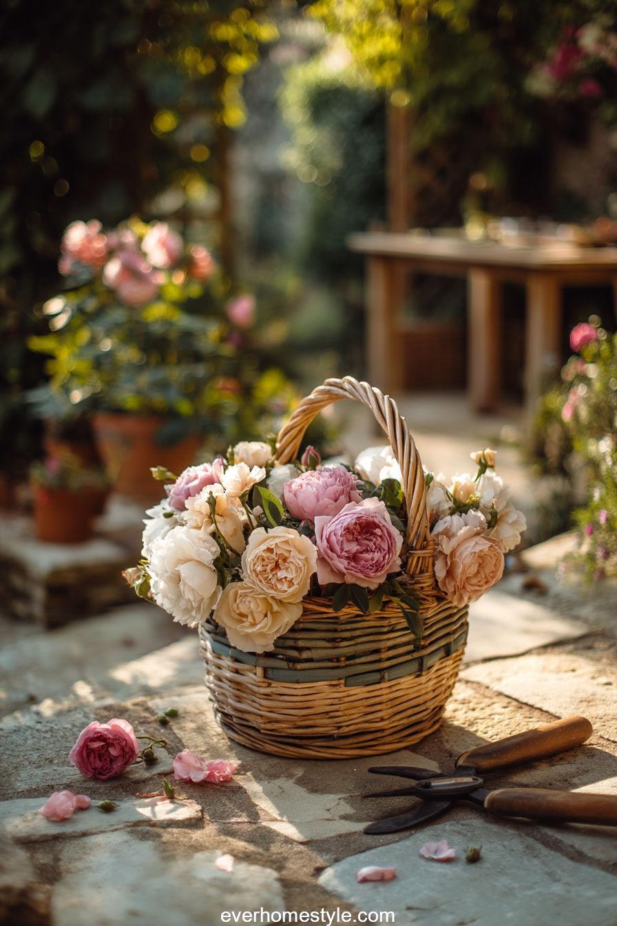 8. Wicker Basket Planter