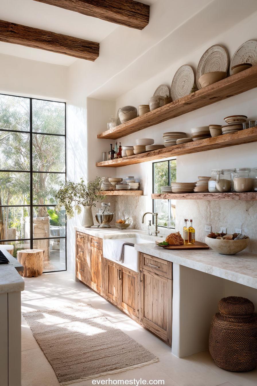 5. Airy Open Shelving