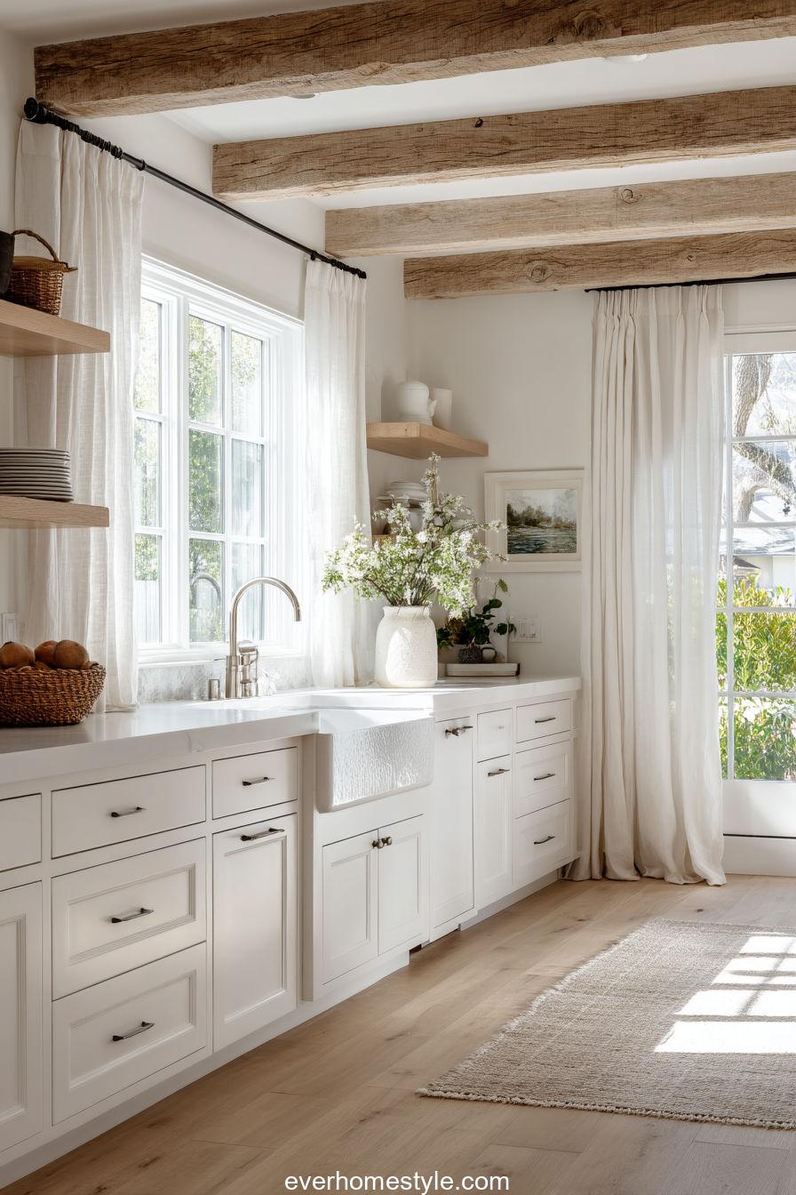 Captivating White Farmhouse Design