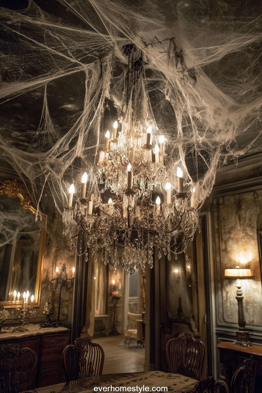 20. Spiderweb Chandelier Drama