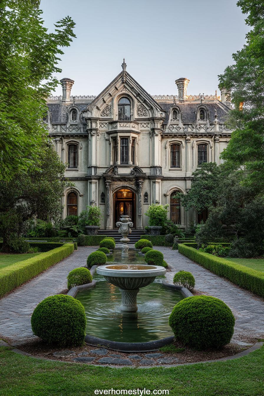 Ornate Courtyard Aristocratic Mansion
