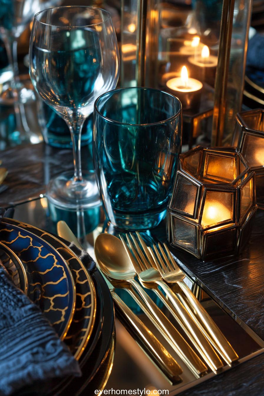 Art Deco Blue Glamour