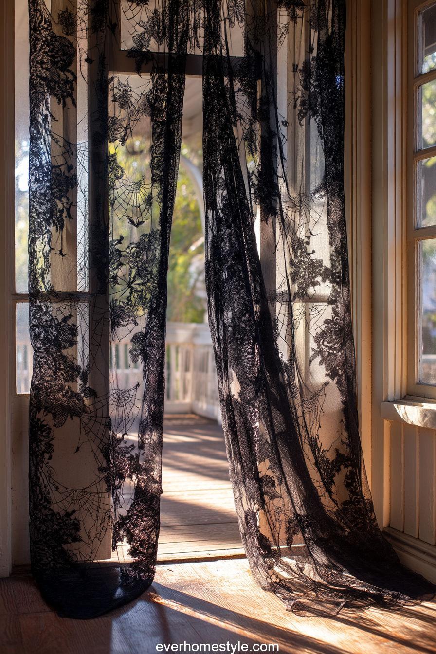 13. Black Lace Door Cover