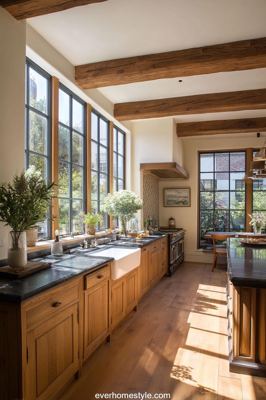 24. Sunlit Wooden Windows