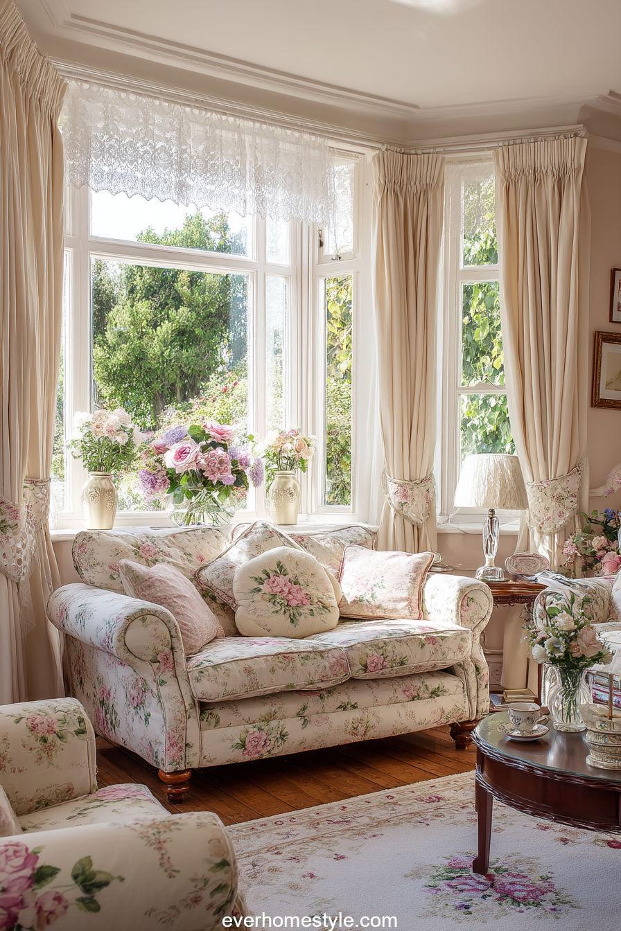 5. Vintage Floral Fabrics