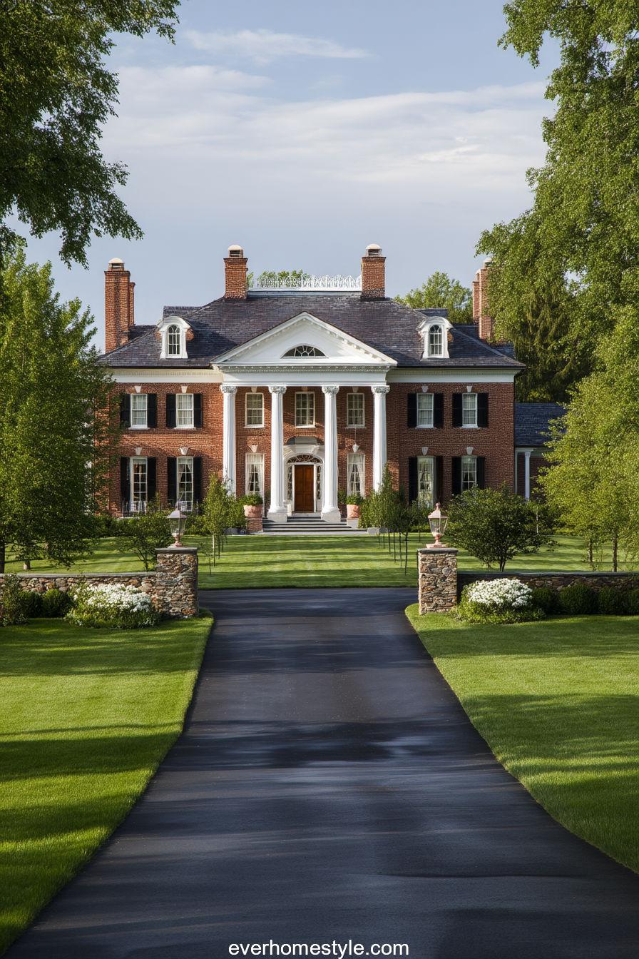 Stately Georgian Brick Manor