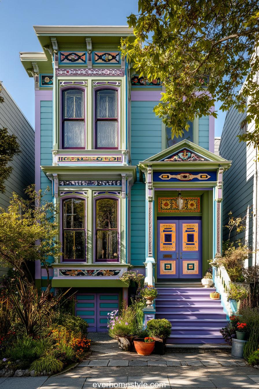 Colorful Victorian-Inspired Home