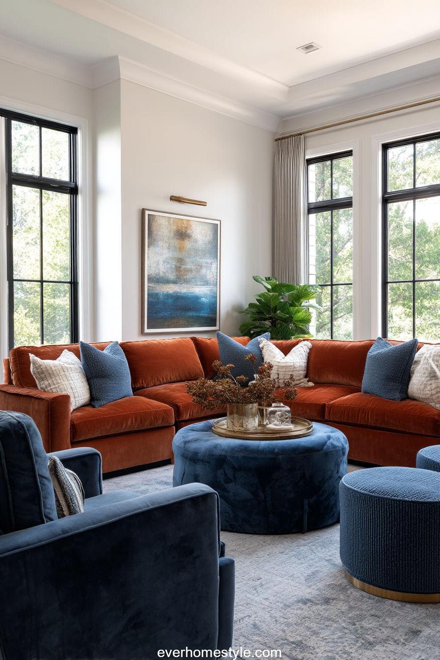 Earth Tone Living Room Idea 12