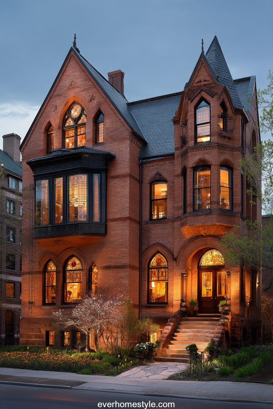 Gothic-Inspired Brick Victorian Home (22)