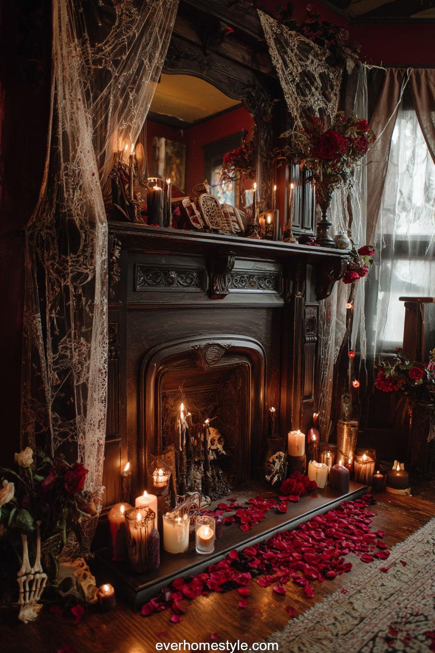 Crimson Petals & Shadows