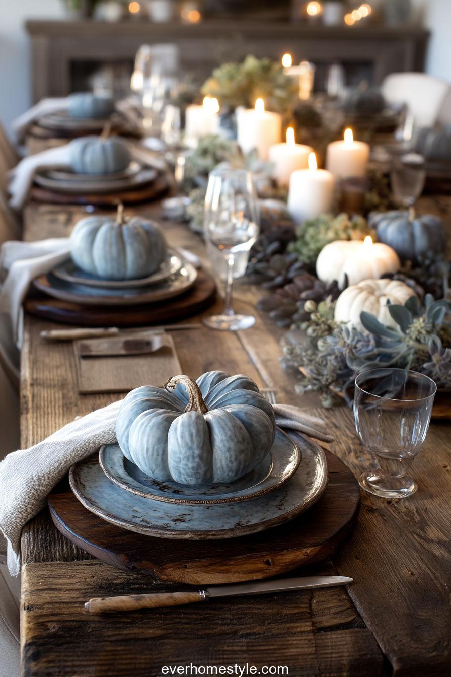 Blue and Brown Rustic Elegance