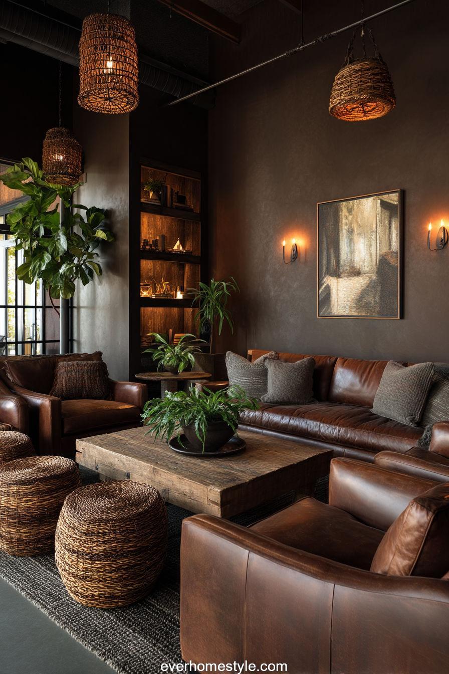 Earth Tone Living Room Idea 14