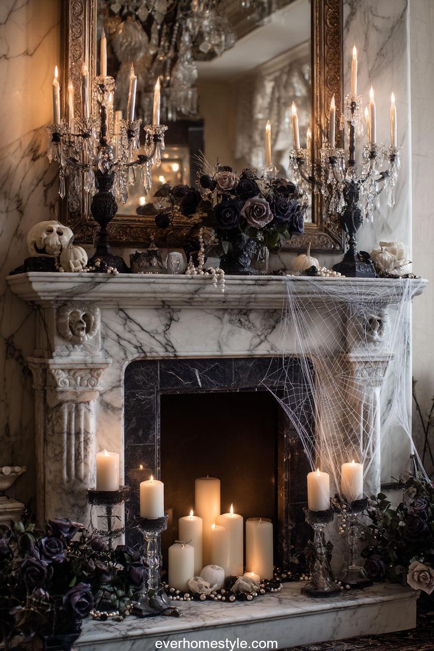 Cobweb & Crystal Mantel
