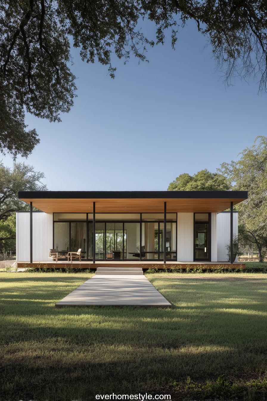 Golden Gables: Soft Sunset Glow