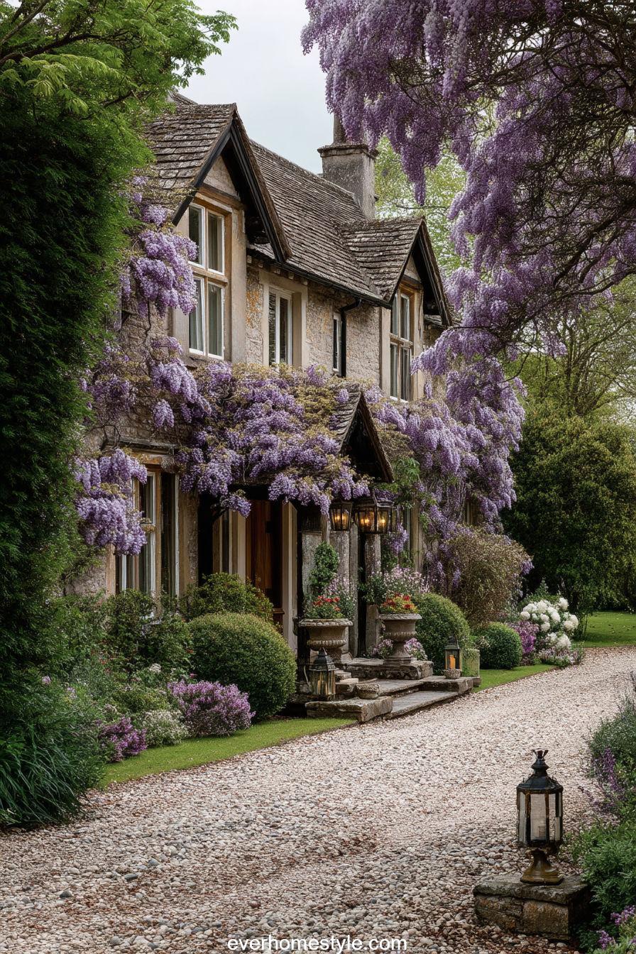 Blooming English Wisteria Mansion