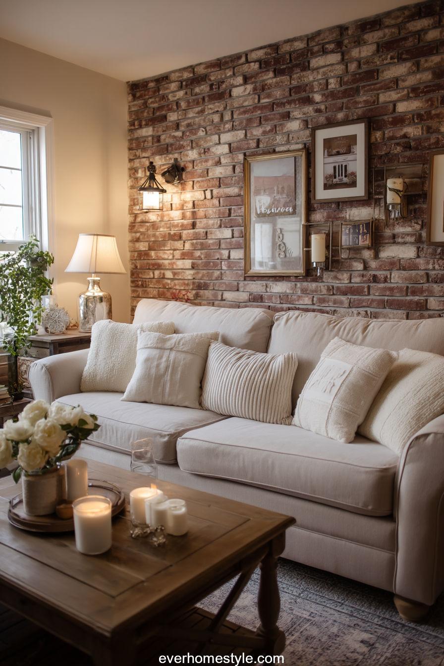 Exposed Brick Accent Wall