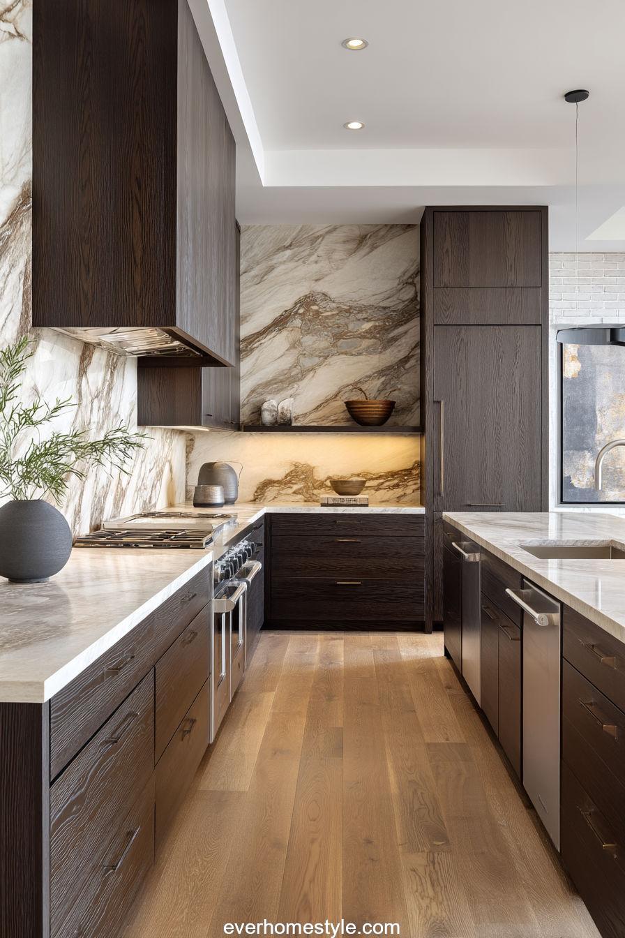 7. Tall Wood Cabinetry Elegance