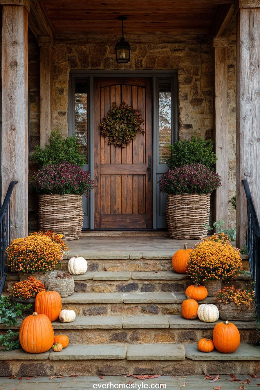 Symmetrical Planters with Berries