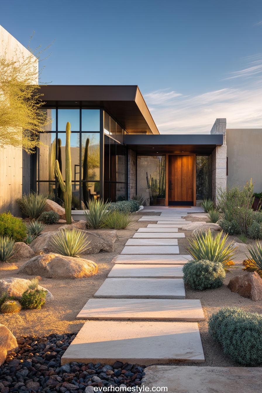 4. Desert-Style Modern Pathway