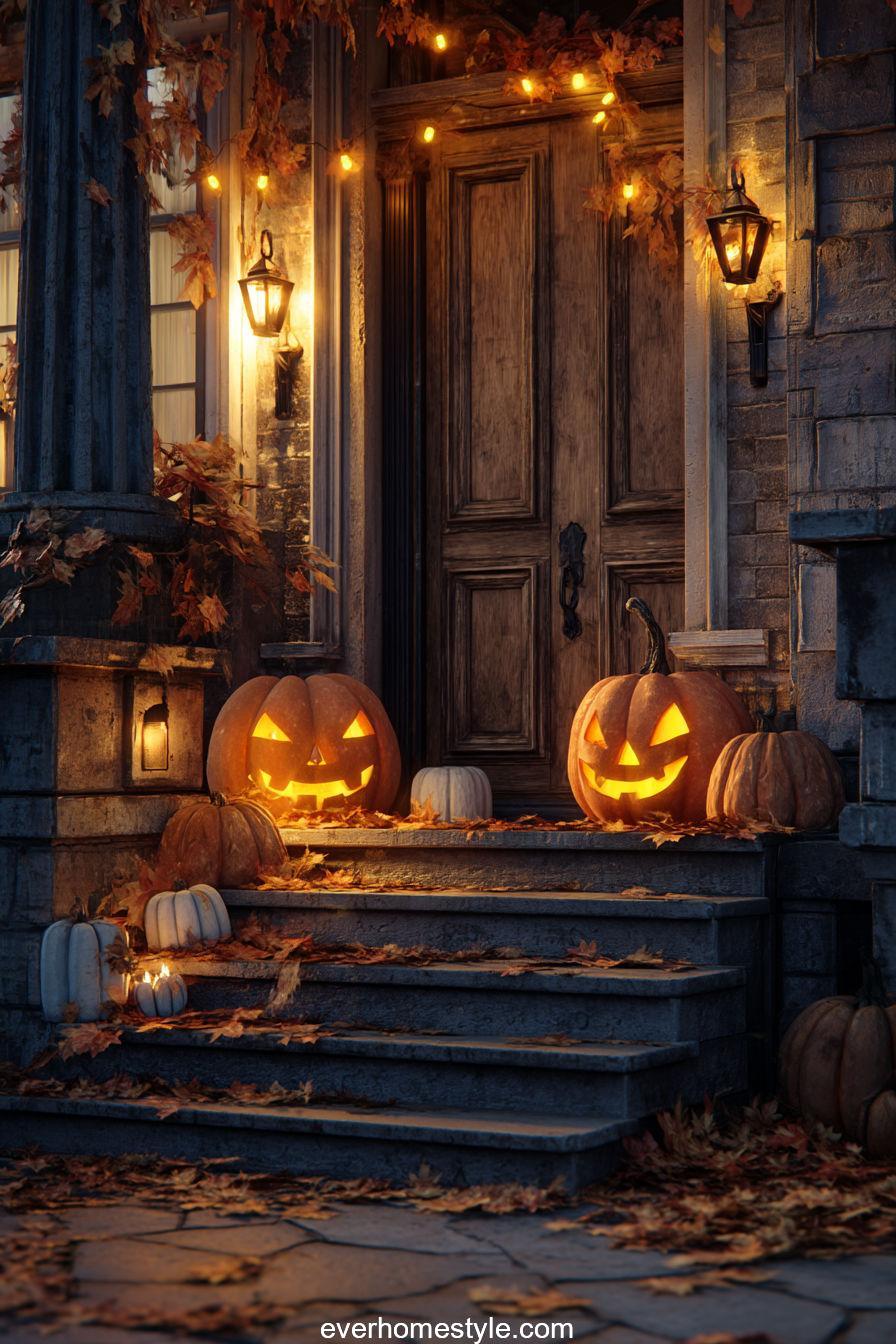 1. Spooky Pumpkin-Themed Decor