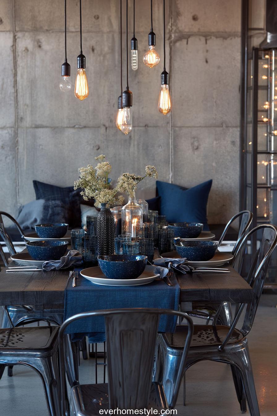 Blue Industrial Loft Feast