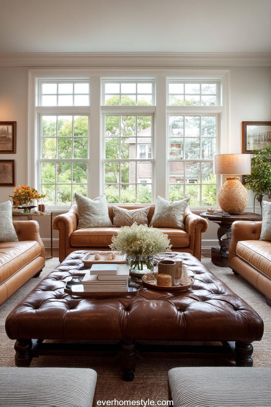 Earth Tone Living Room Idea 20