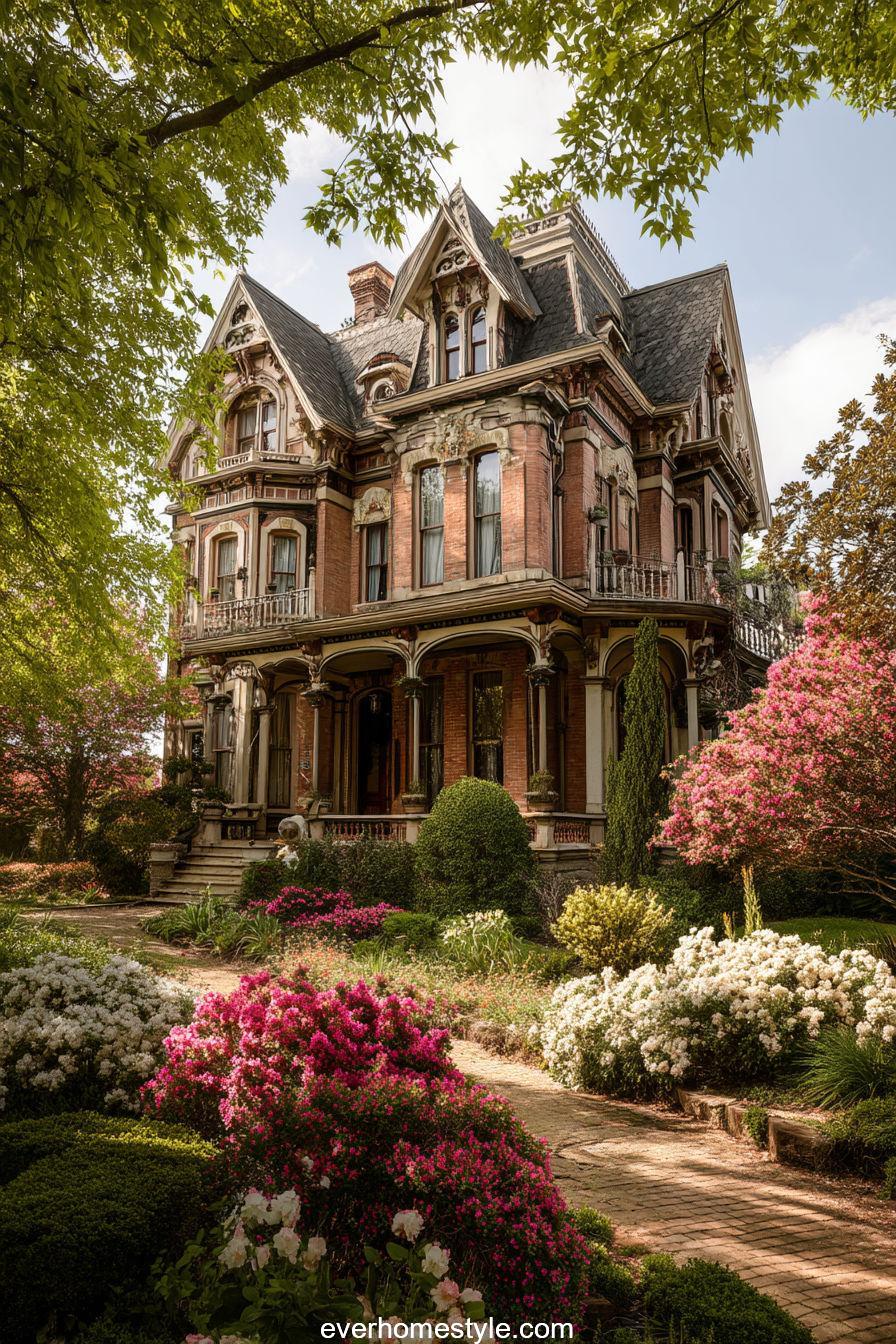 Victorian Mansion in Bloom