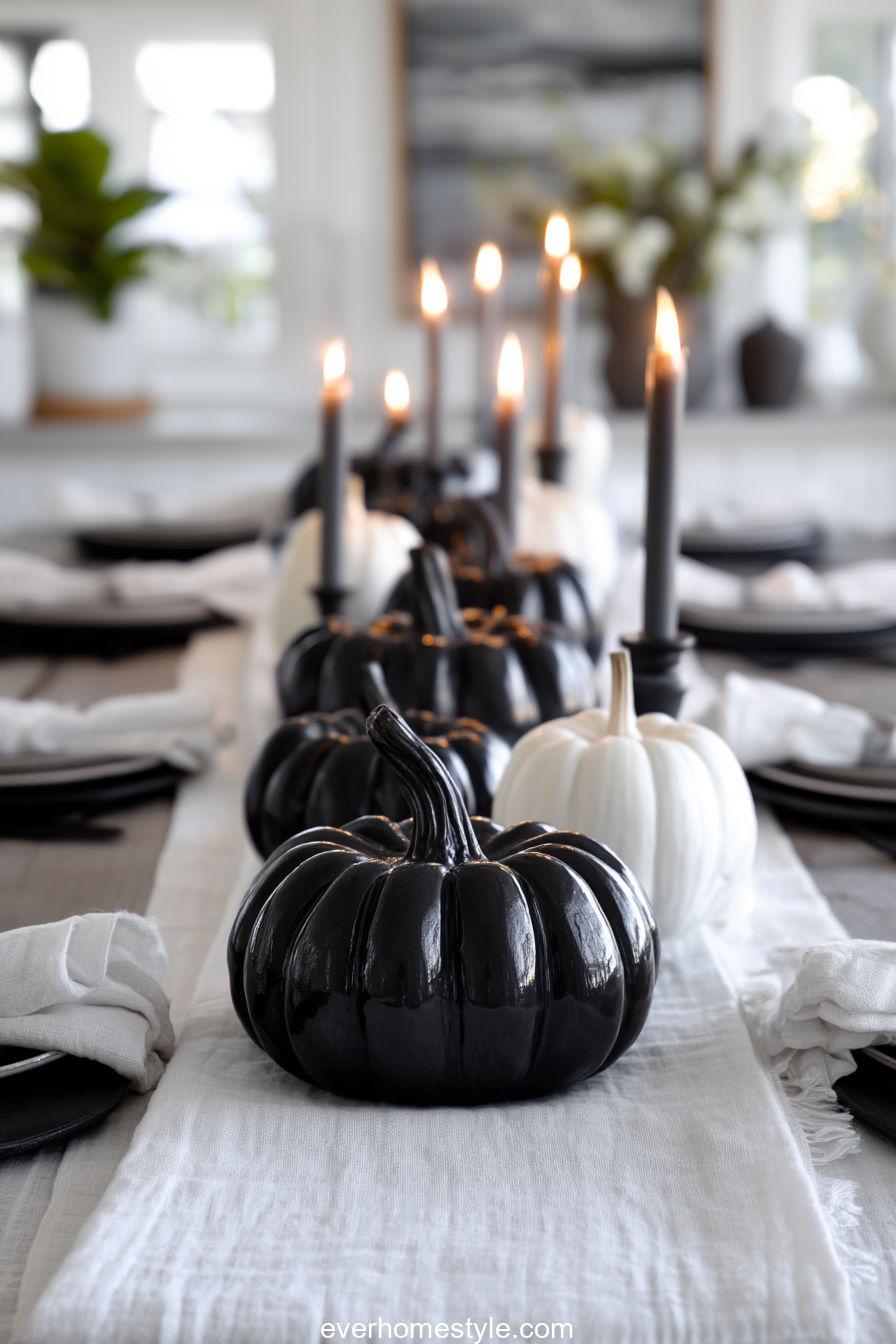 Minimalist Black-and-White Table Decor