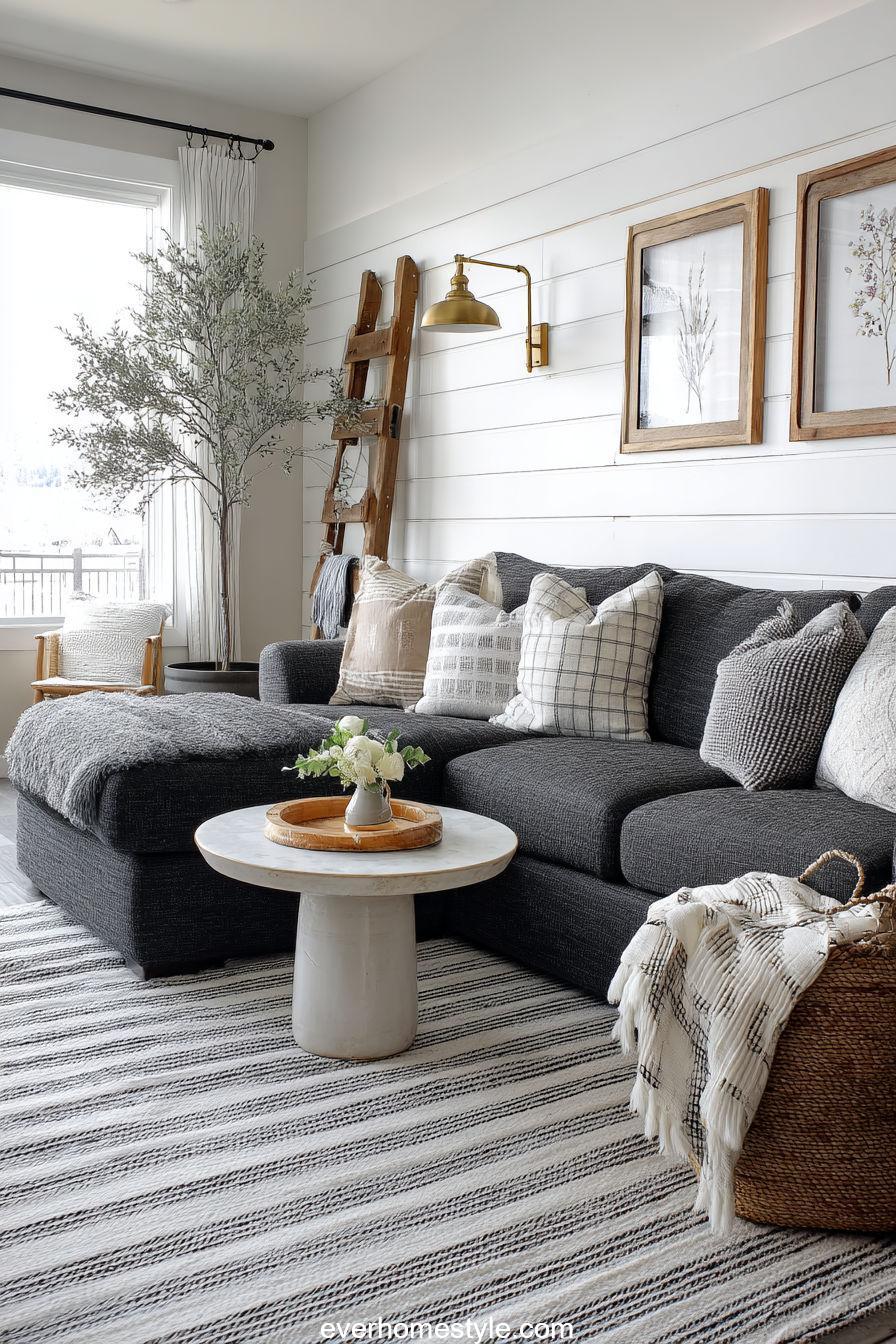 Layered Pillows & Throws