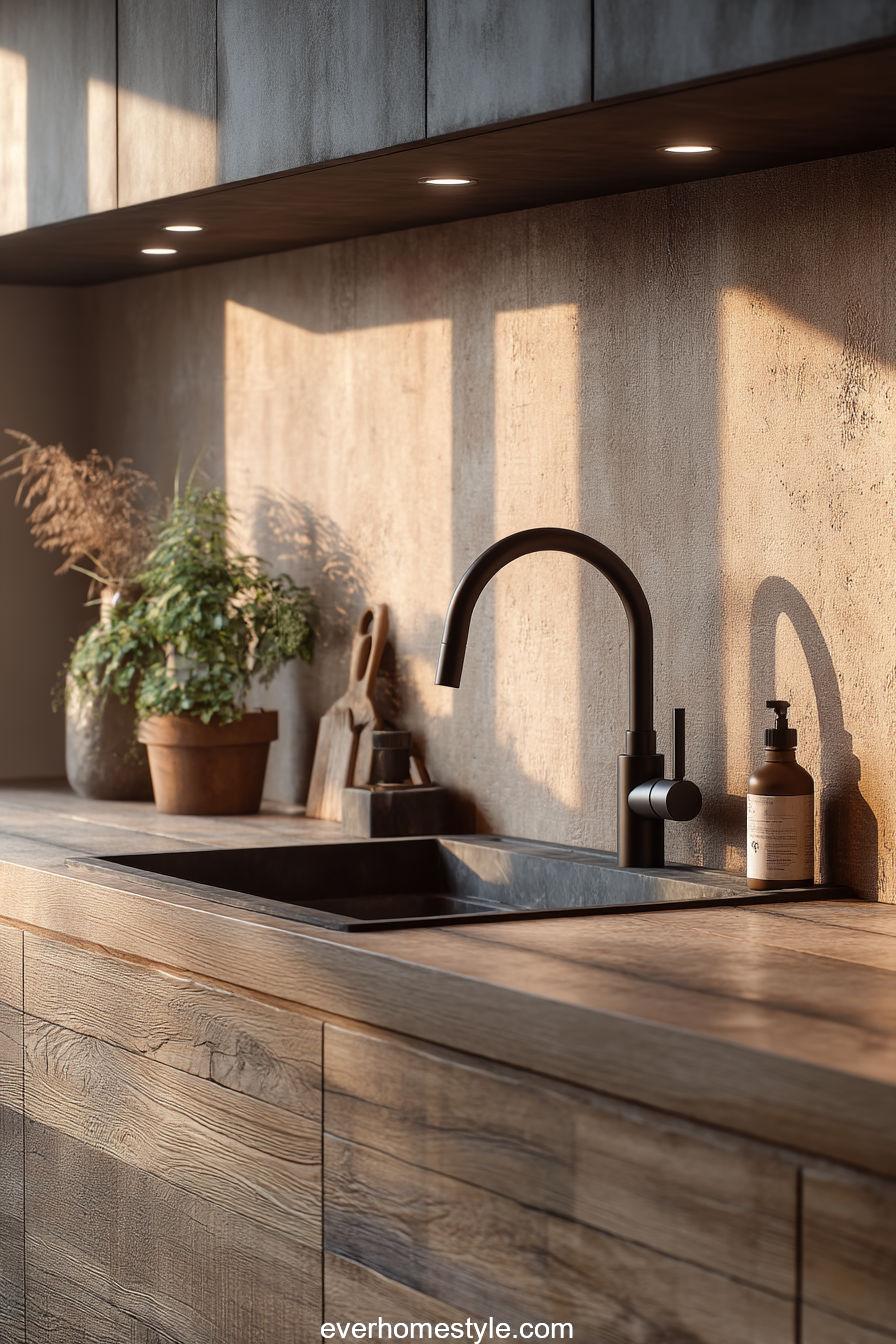 25. Matte Black Faucet Detail