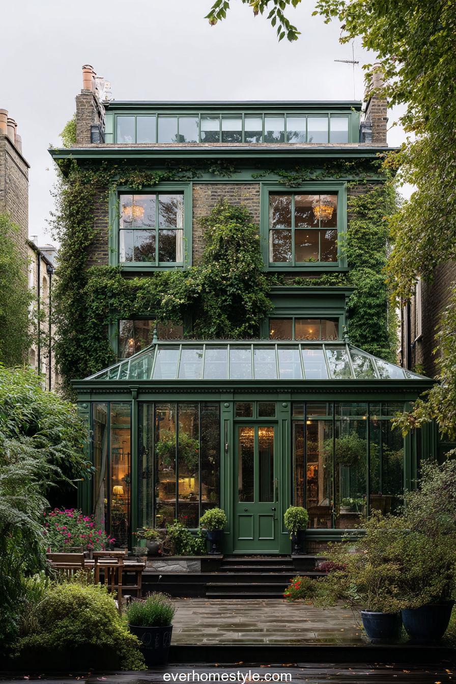 Victorian House with Greenhouse Atrium