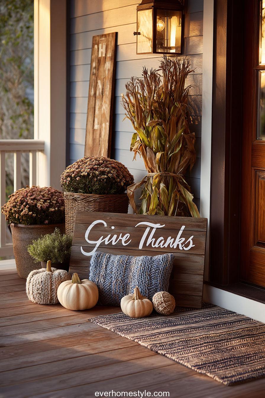 Outdoor Thanksgiving Porch Decor