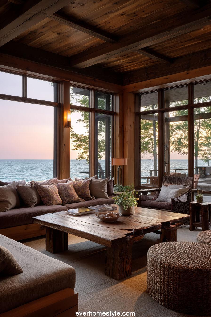 Earth Tone Living Room Idea 18