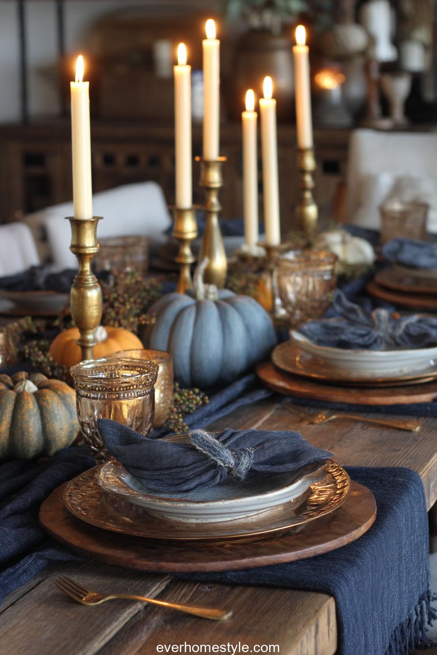 Rustic Navy Charm Dining