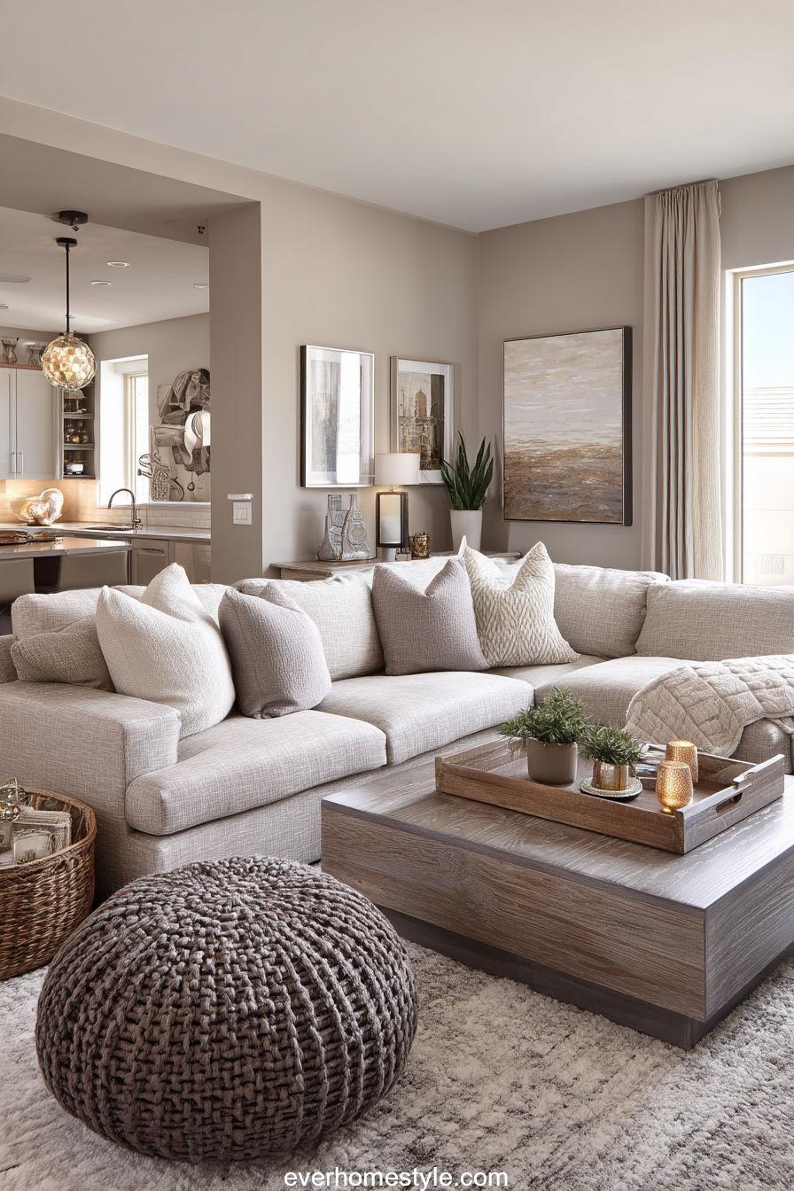 Earth Tone Living Room Idea 22
