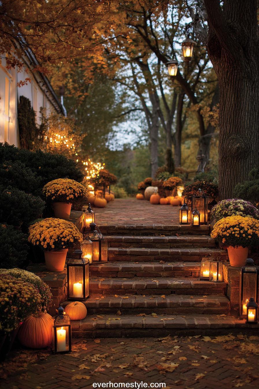 Pumpkin and Candlelit Steps