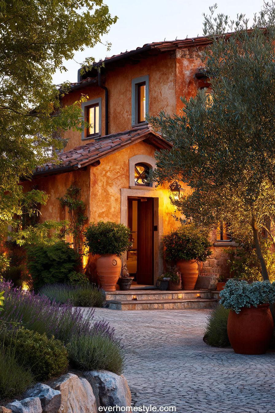 13. Mediterranean Stone Villa Garden