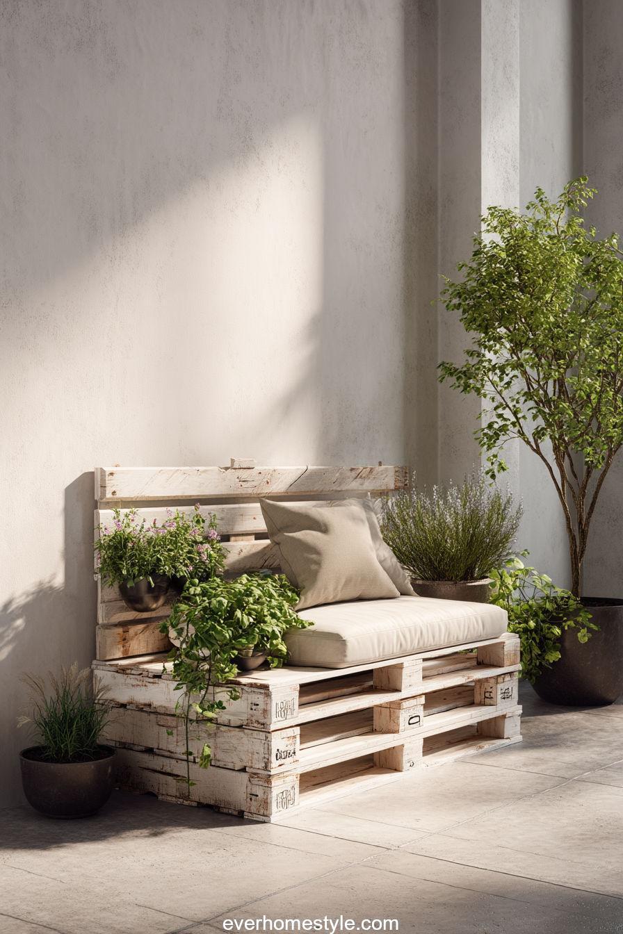 Upcycled Seat and Garden